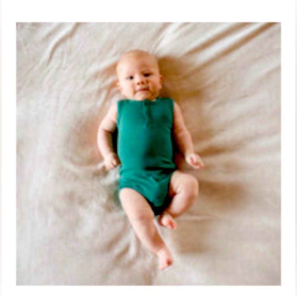 Kyte Baby 2T Emerald Bamboo Bodysuit Sleeveless ultra soft 💚